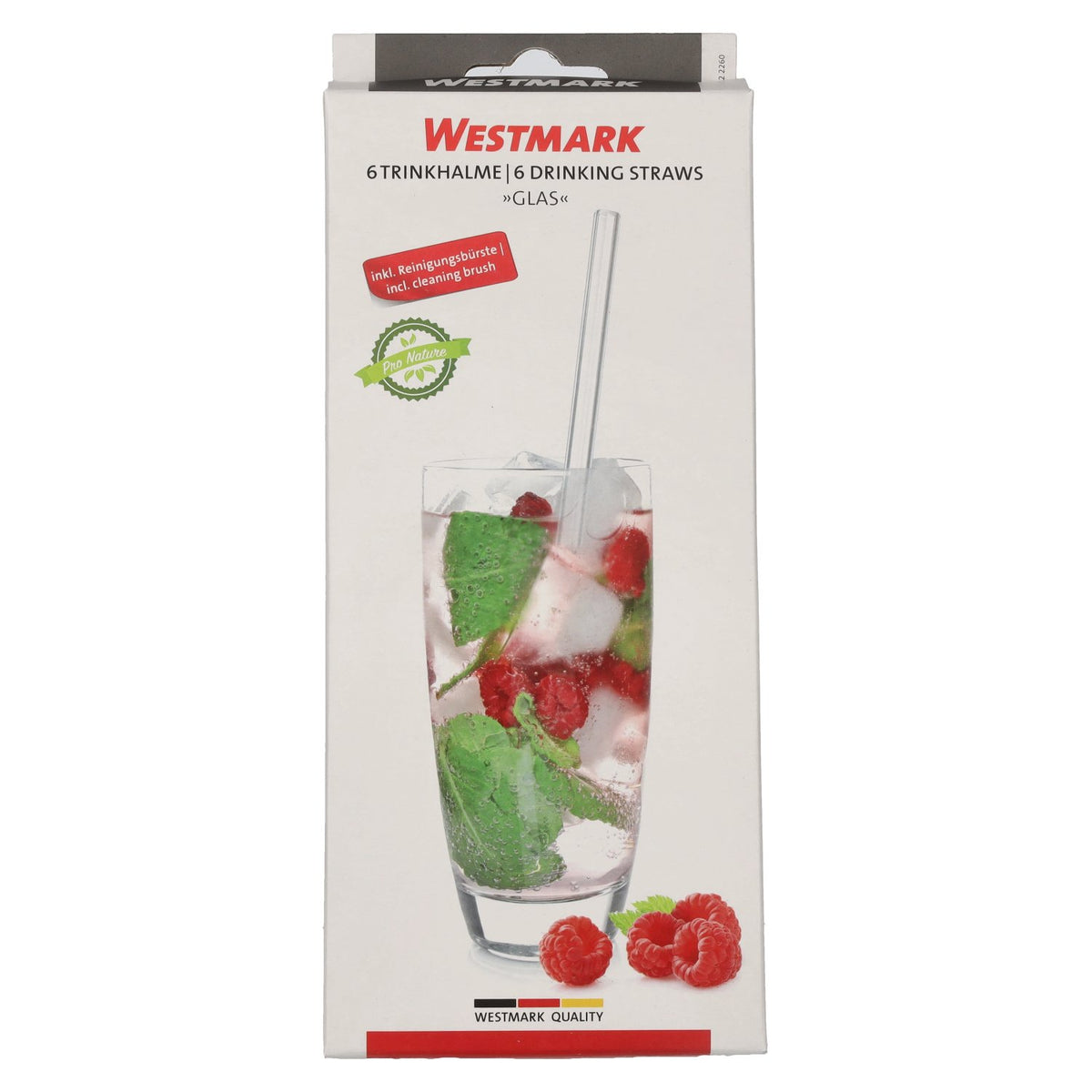 WESTMARK Pailles en verre droites avec brosse de nettoyage 6 pièces