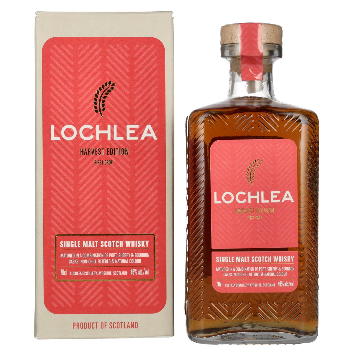 Lochlea HARVEST EDITION First Crop Single Malt Scotch Whisky 46% Vol. 0,7l en boîte cadeau