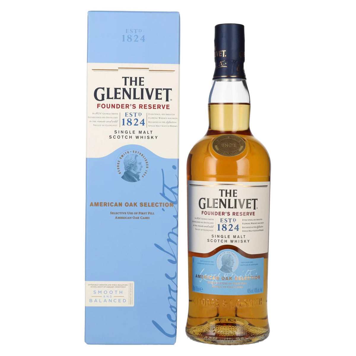 The Glenlivet FOUNDER'S RESERVE American Oak Selection 40% Vol. 0,7l in gift box