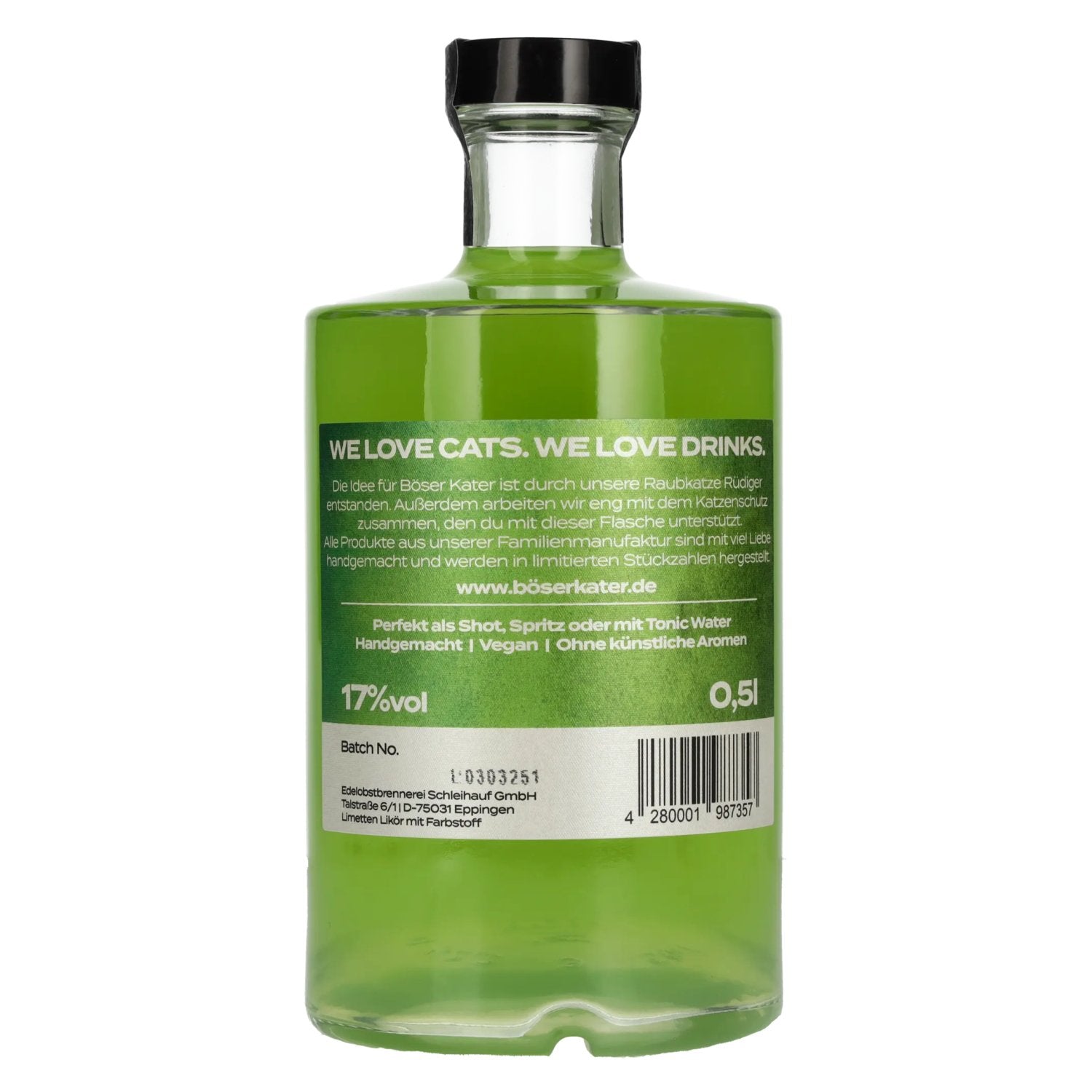 BÖSER KATER Juicy Lime Likör 17% Vol. 0,5l