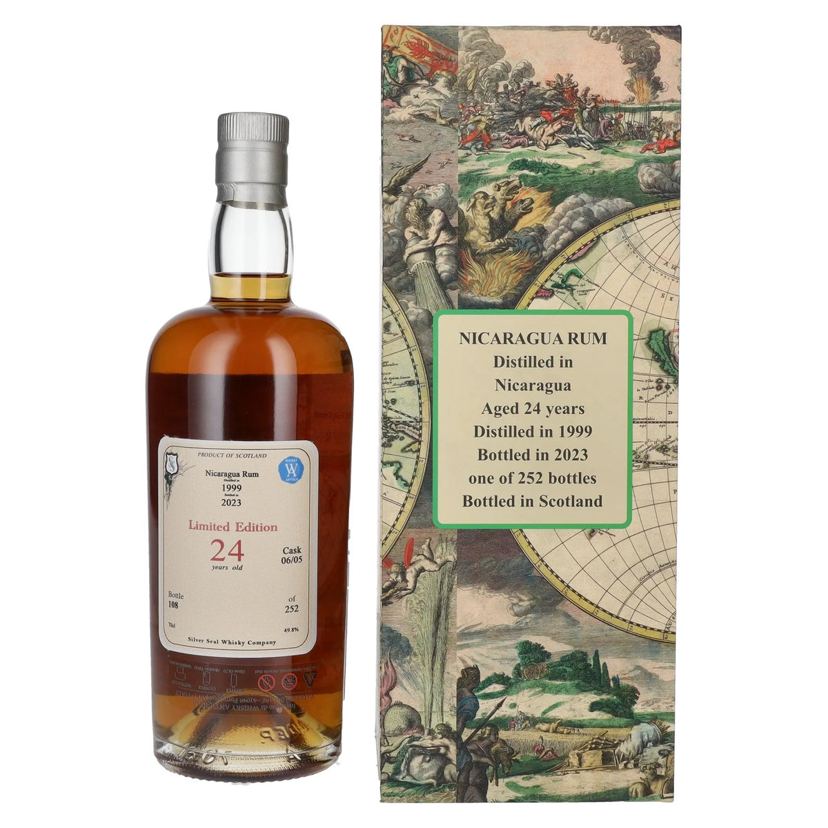 Silver Seal NICARAGUA Rum 24 Years Old 1999 49,8% Vol. 0,7l in gift box