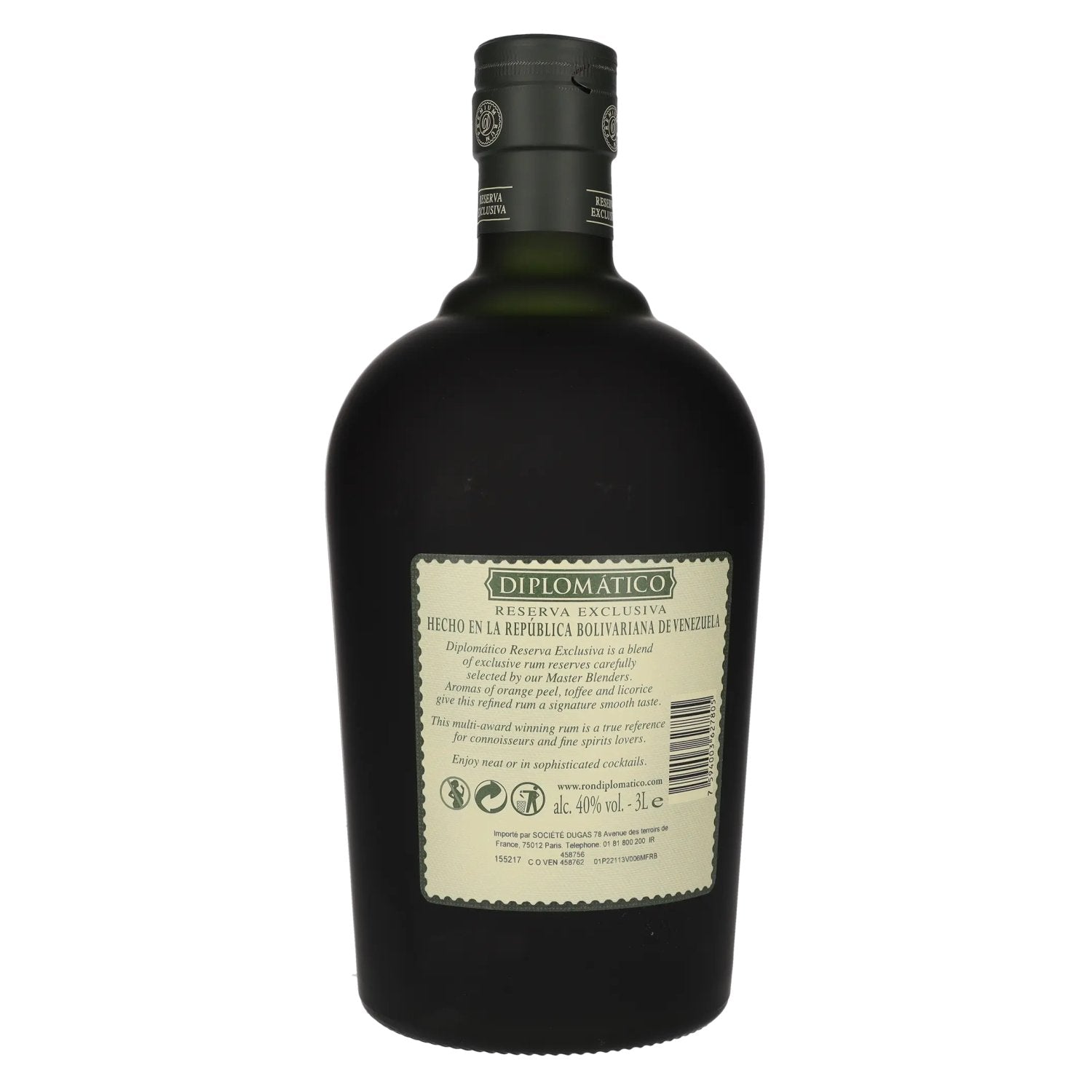 Diplomático RESERVA EXCLUSIVA Roner Antiguo 40% Vol. 3l