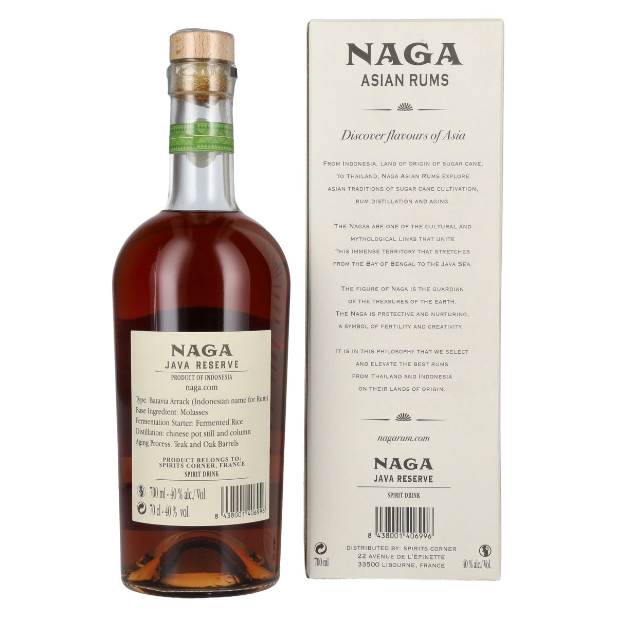 Naga JAVA RESERVE Double Cask Aged 40% Vol. 0,7l en boîte cadeau