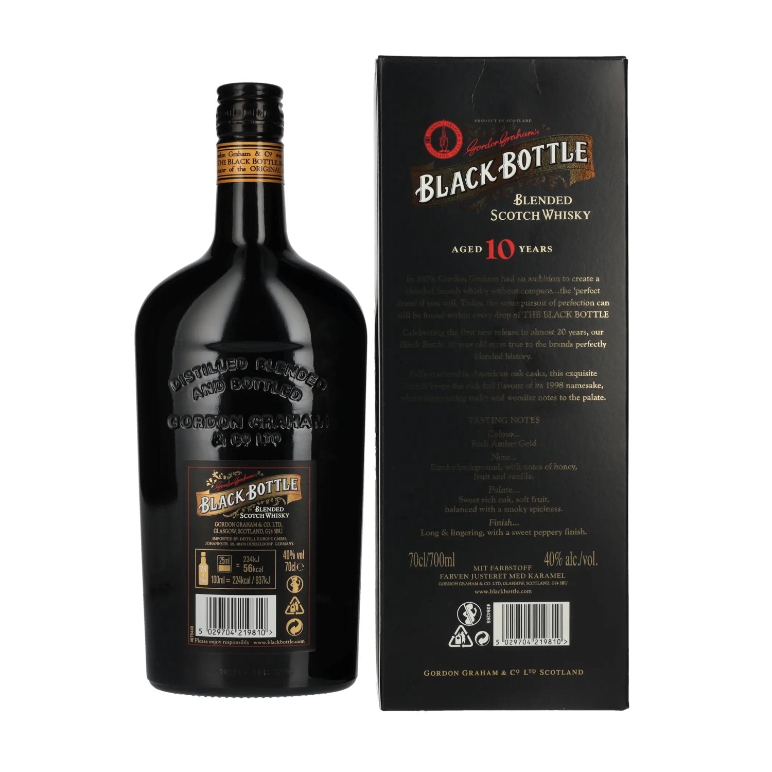 Black Bottle 10 Years Old Blended Scotch Whisky 40% Vol. 0,7l en boîte cadeau