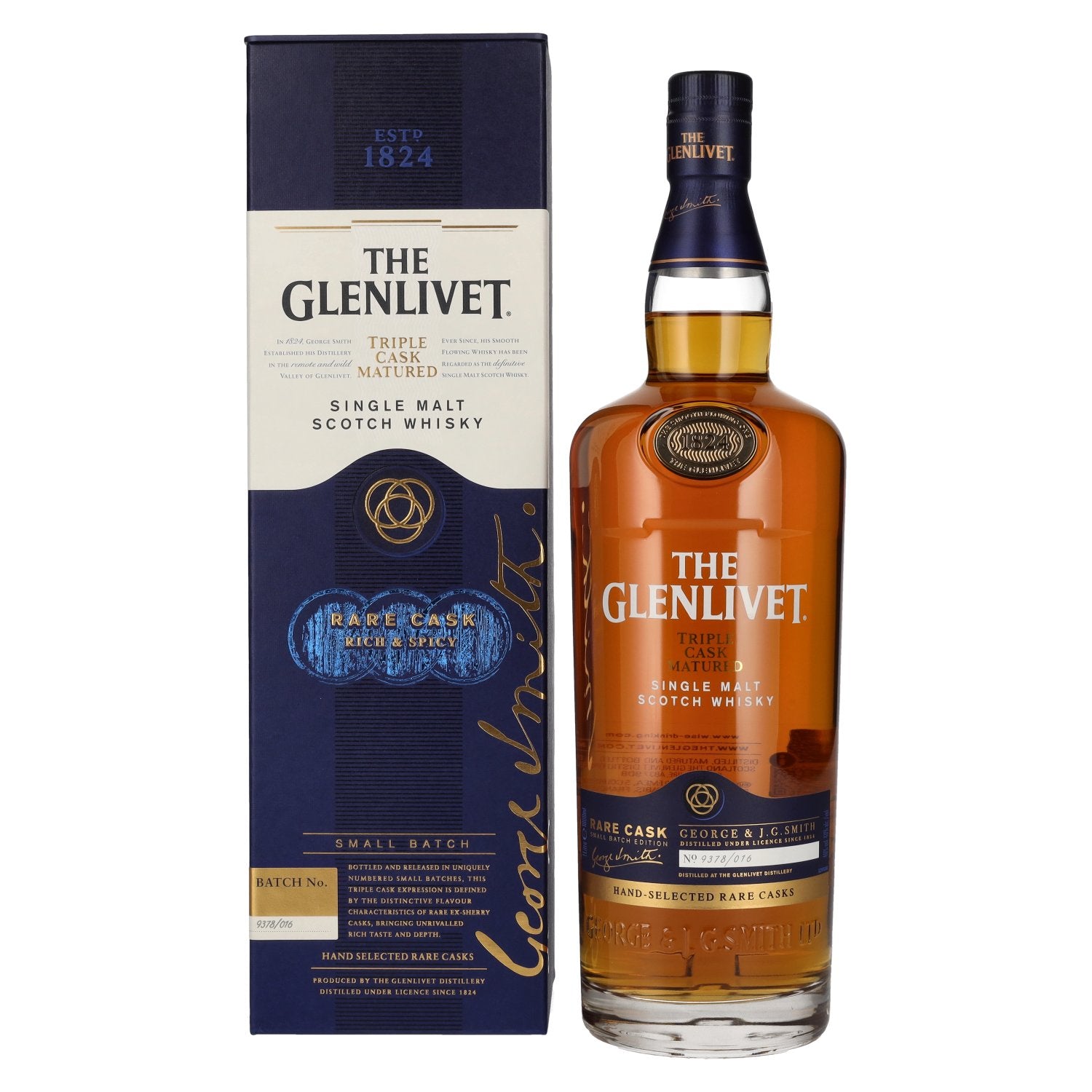 The Glenlivet RARE CASK Small Batch No. 9378/016 40% vol. 1l en boîte cadeau