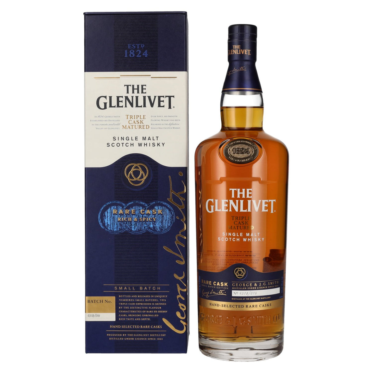 The Glenlivet RARE CASK Small Batch No. 9378/016 40% vol. 1l en boîte cadeau