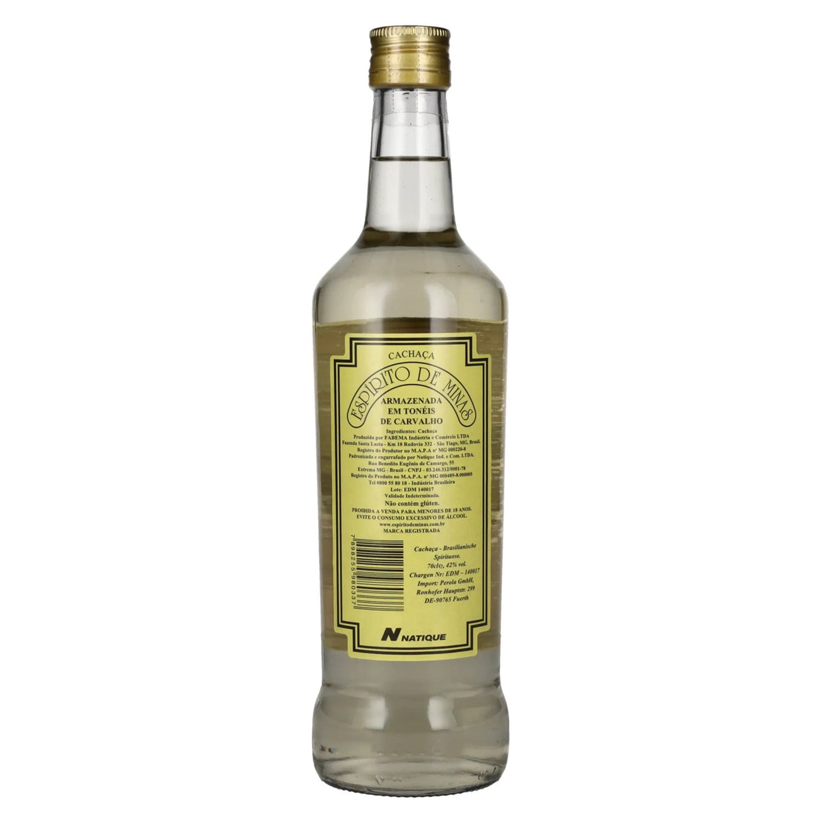 Espírito De Minas Cachaça 42% Vol. 0,7l