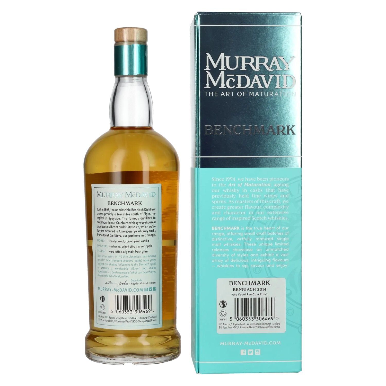 Murray McDavid BENCHMARK Benriach 10 Years Old Koval Rye Cask Finish 2014 52,7% Vol. 0,7l in Geschenkbox