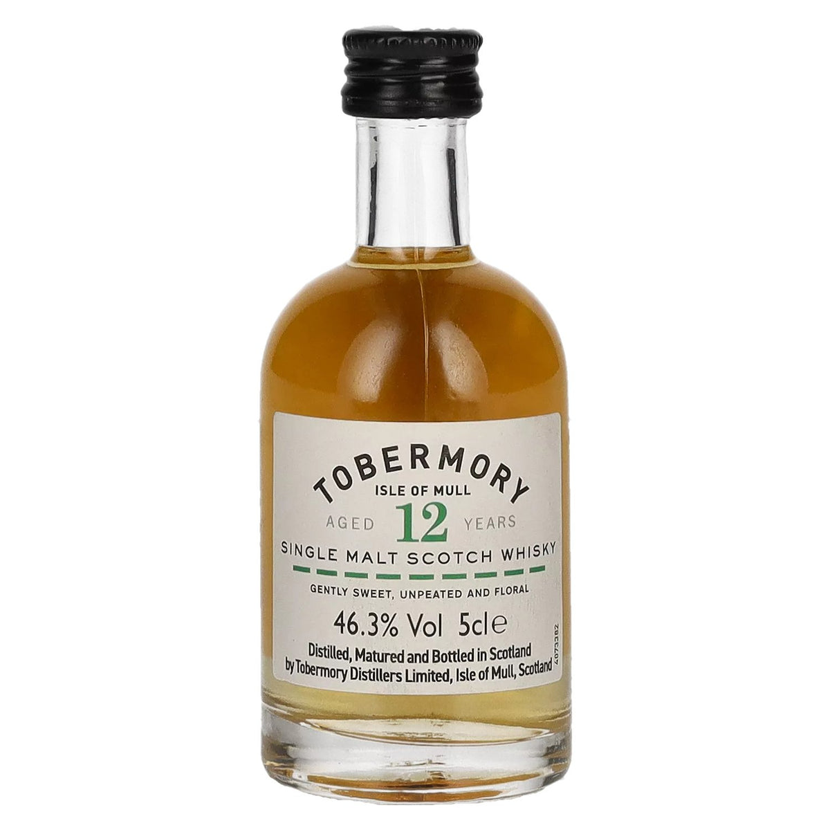 Whisky single malt écossais Tobermory 12 ans d'âge, 46,3 % vol., 0,05 l