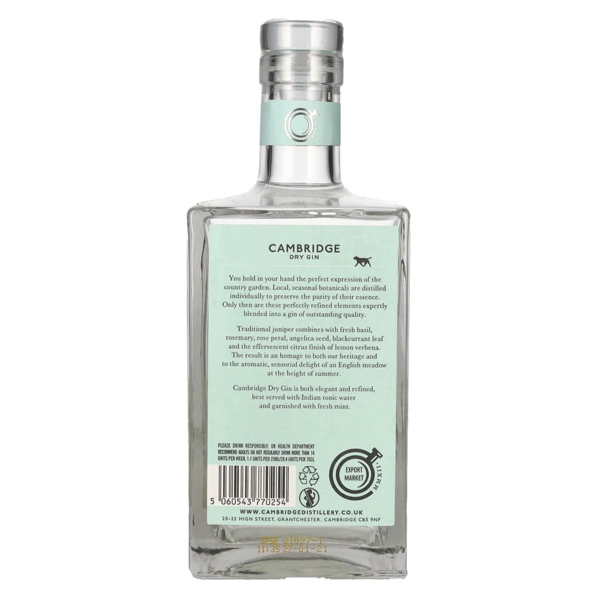 Cambridge Dry Gin 42% Vol. 0,7l