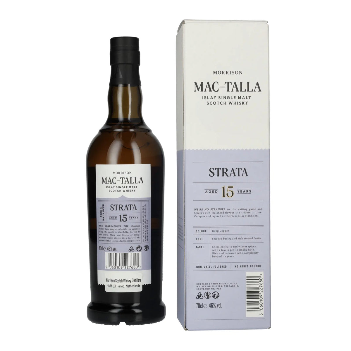Mac-Talla Morrison 15 Years Old STRATA Islay Single Malt Whisky 46% Vol. 0,7l en coffret cadeau