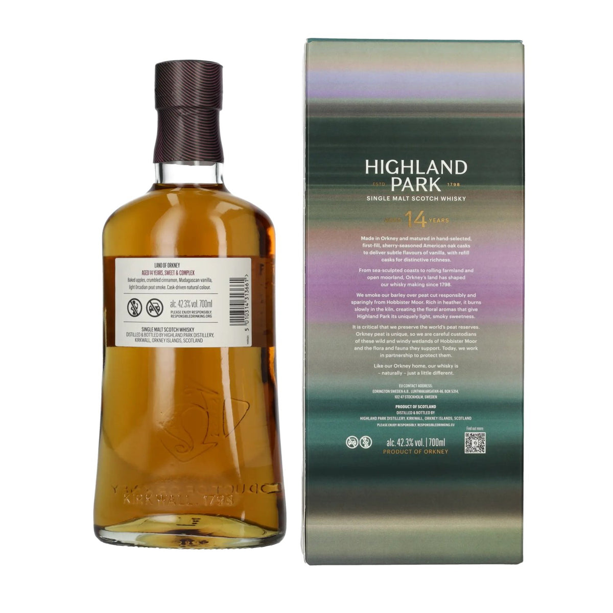Highland Park 14 Years Old LAND OF ORKNEY Single Malt Scotch Whisky 42,3% Vol. 0,7l in gift box