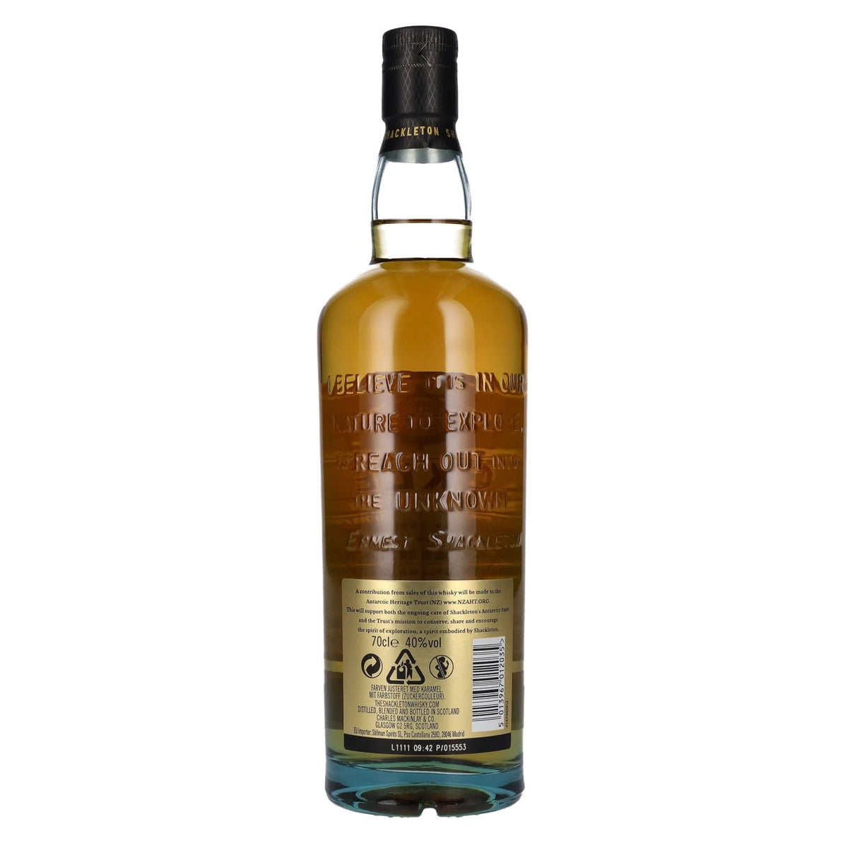 Whisky écossais blended malt Shackleton Whisky de Mackinlay, 40 % vol., 0,7 l