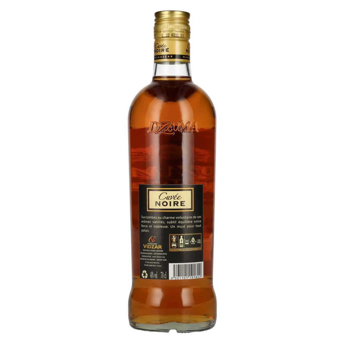 Dzama Cuvée NOIRE Rhum 40% Vol. 0,7l