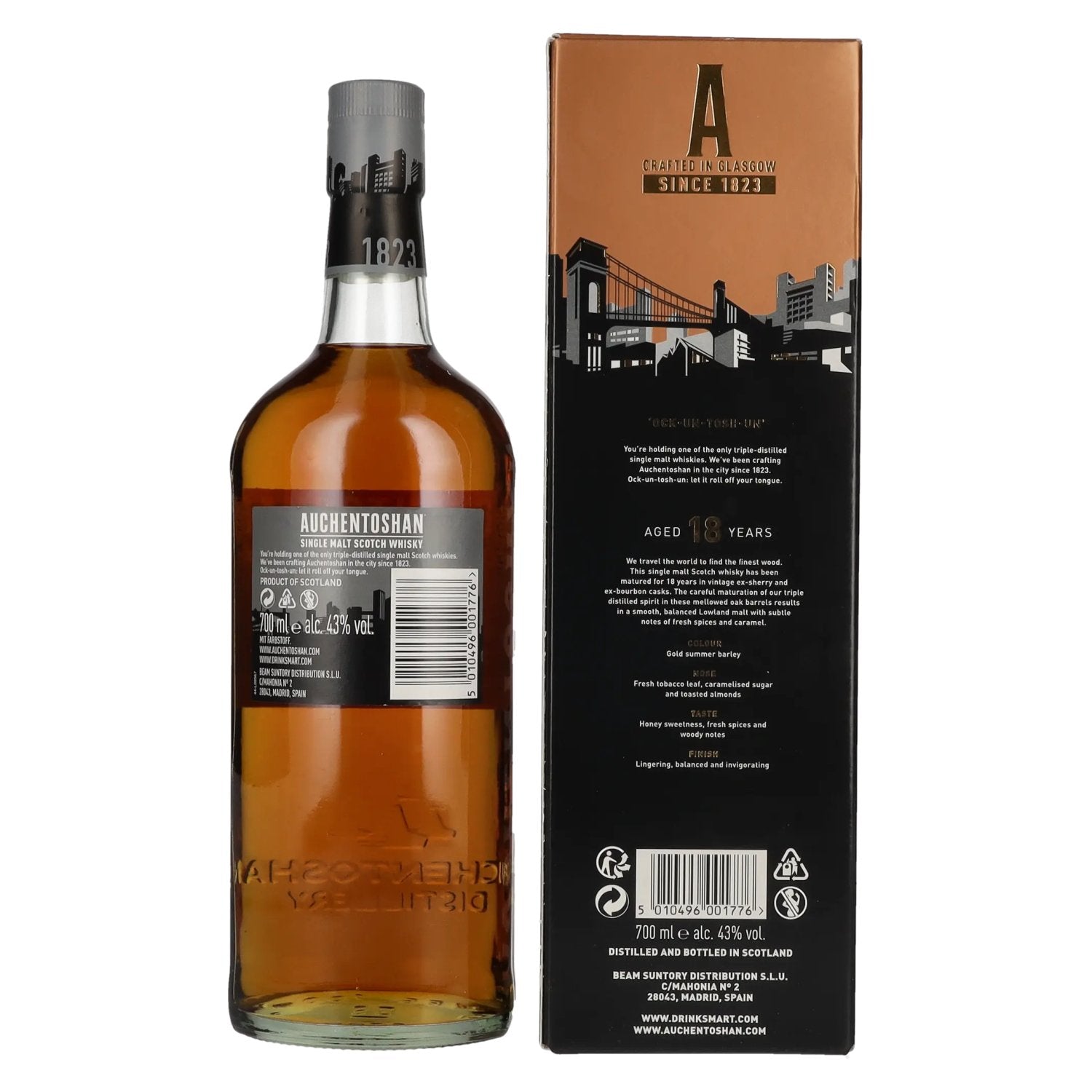 Auchentoshan 18 Years Old Single Malt Vivid and Indulgent 43% Vol. 0,7l en boîte cadeau