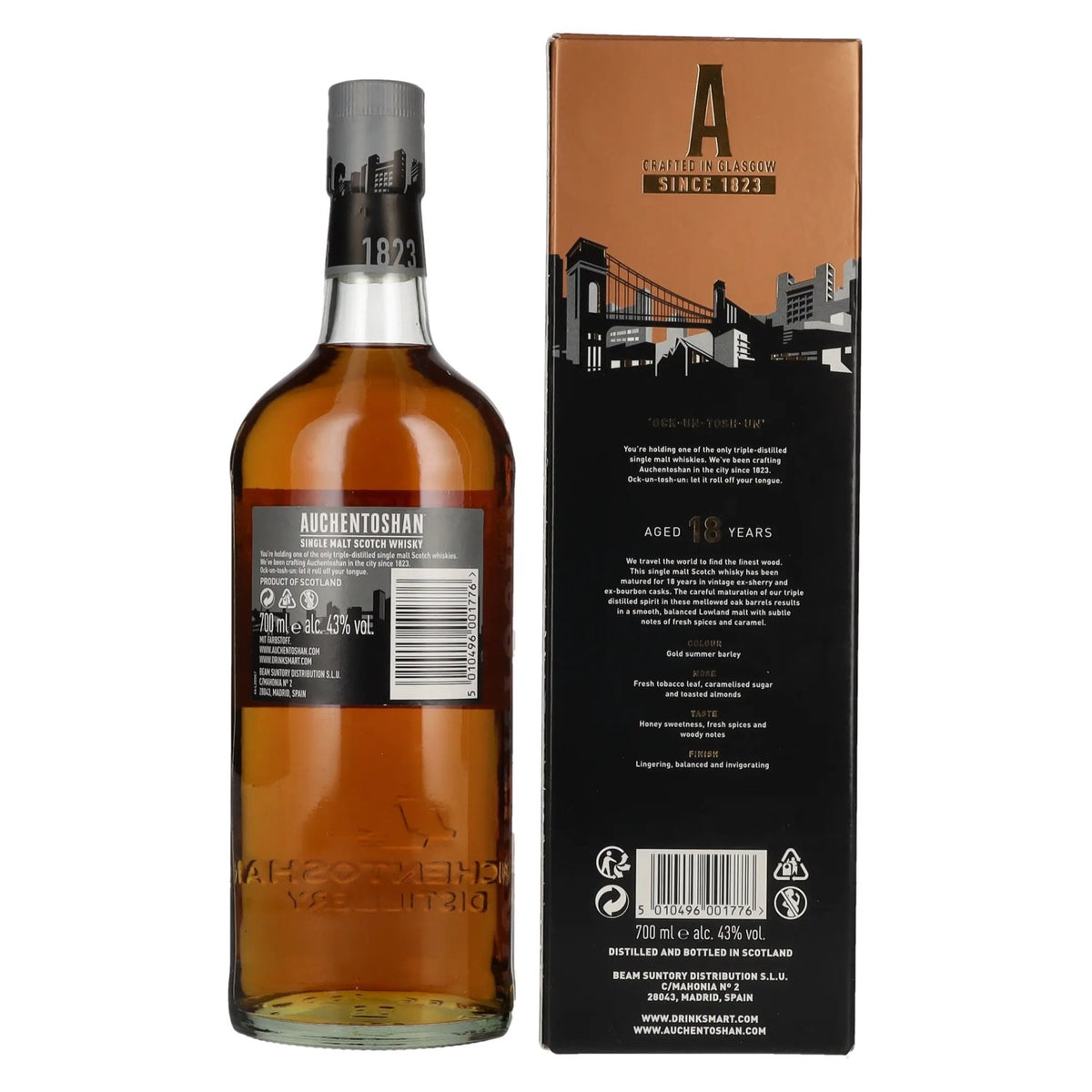 Auchentoshan 18 Years Old Single Malt Vivid and Indulgent 43% Vol. 0,7l en boîte cadeau