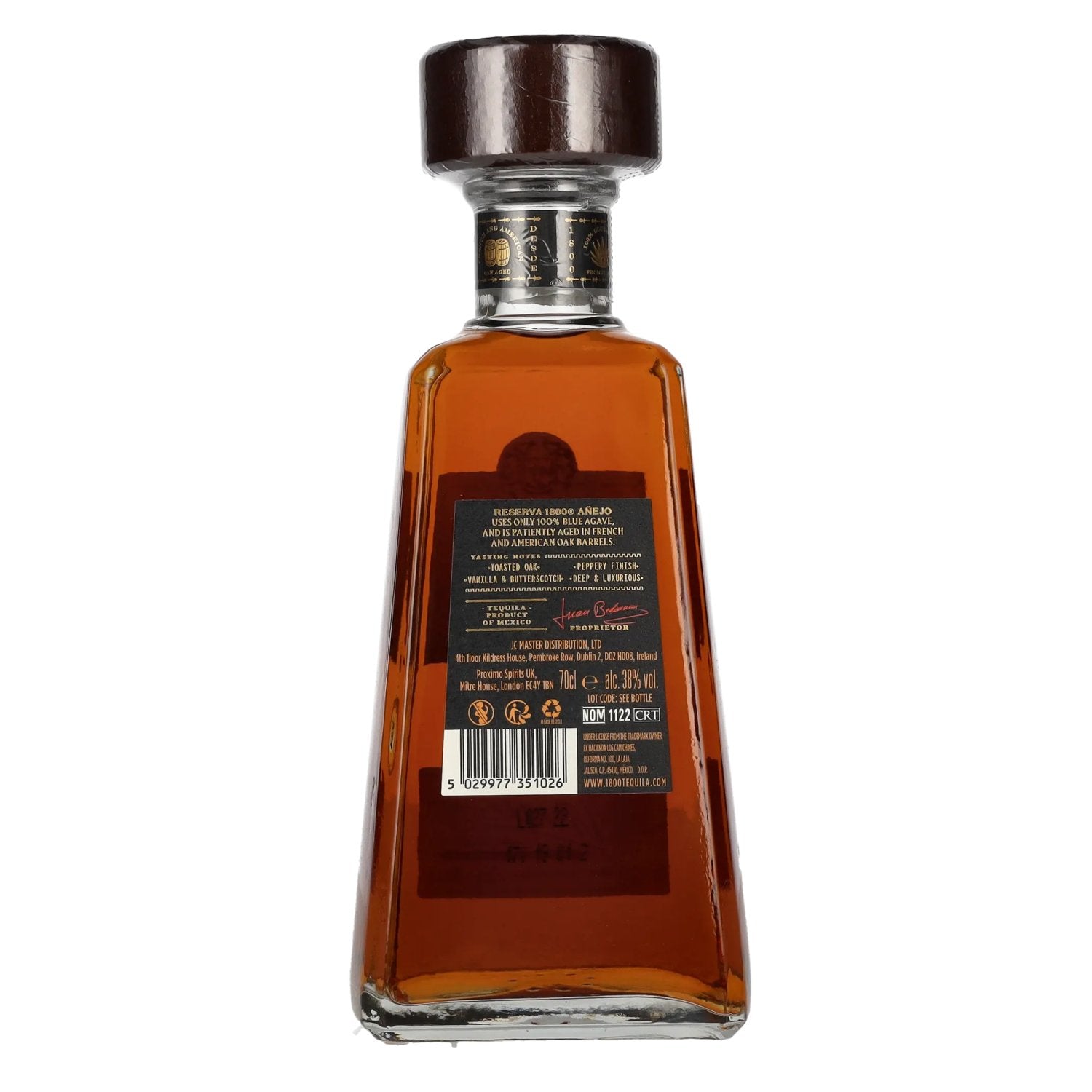 1800 Tequila Reserva AÑEJO 100% Agave 38% Vol. 0,7l