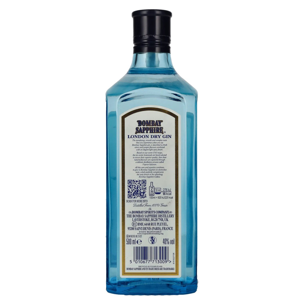 Bombay SAPPHIRE London Dry Gin 40 % vol. 0,5 l