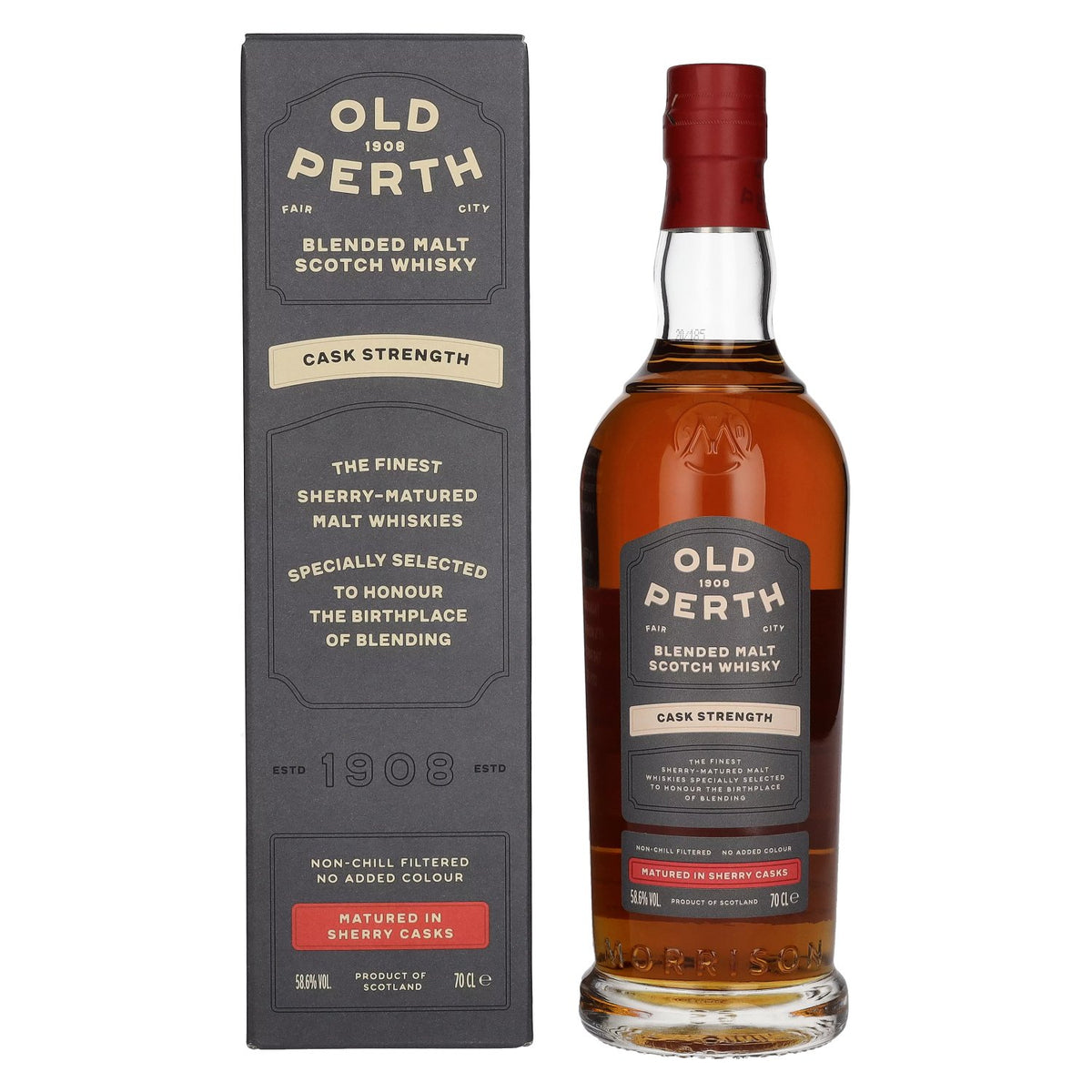 Old Perth Cask Strength Blended Malt Scotch Whisky Sherry Casks 58,6% Vol. 0,7l en boîte cadeau