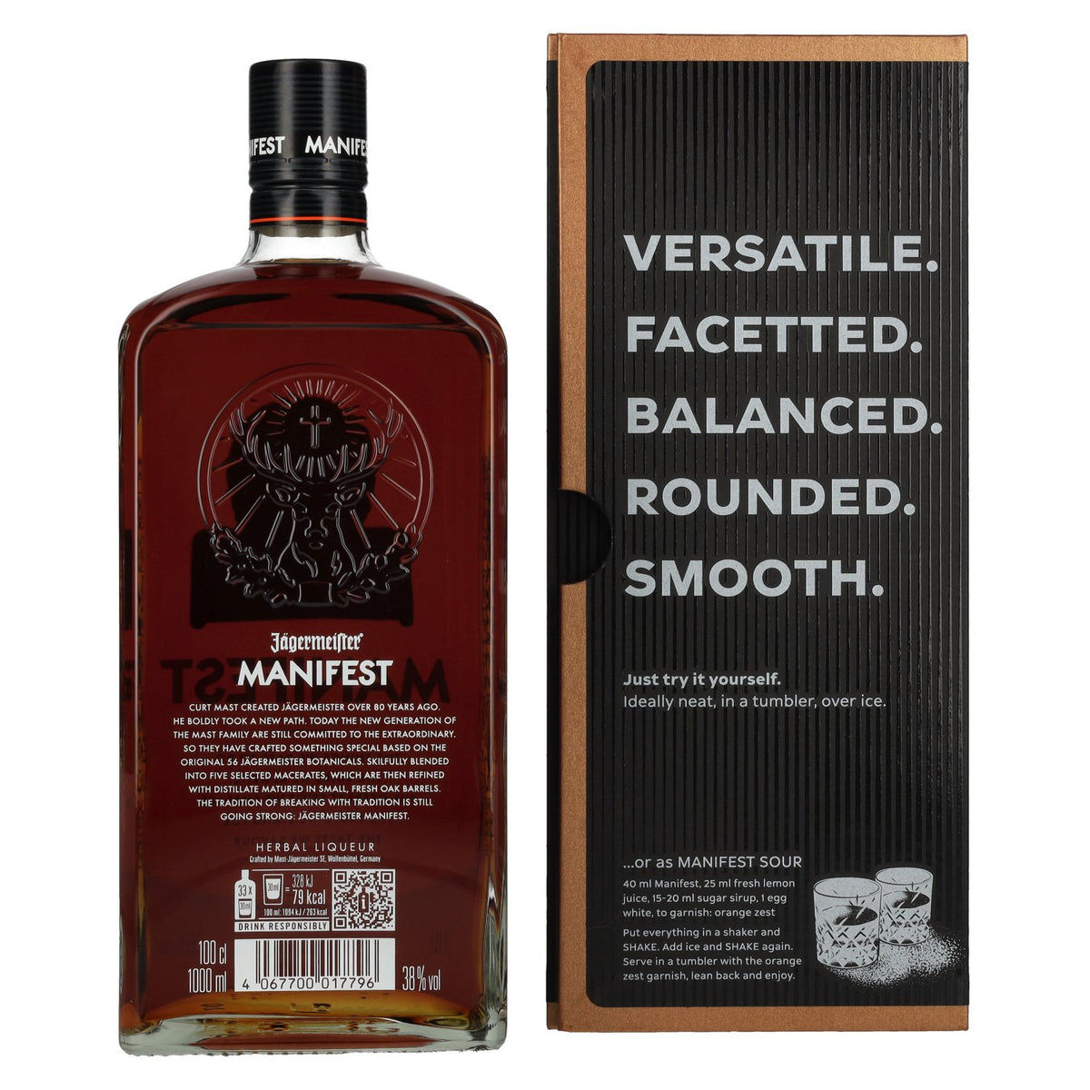 Jägermeister MANIFEST TRAVELLERS' EDITION herbal liqueur 38% vol. 1l in gift box