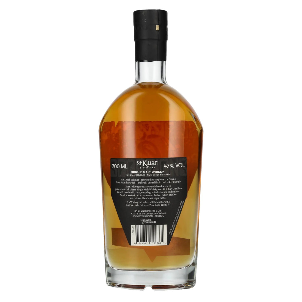 St. Kilian SCORPIONS ROCK BELIEVER Single Malt Whisky 47% Vol. 0,7l