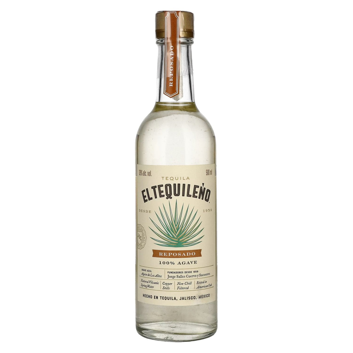 El Tequileño Reposado 100 % agave, 38 % vol., 0,5 l