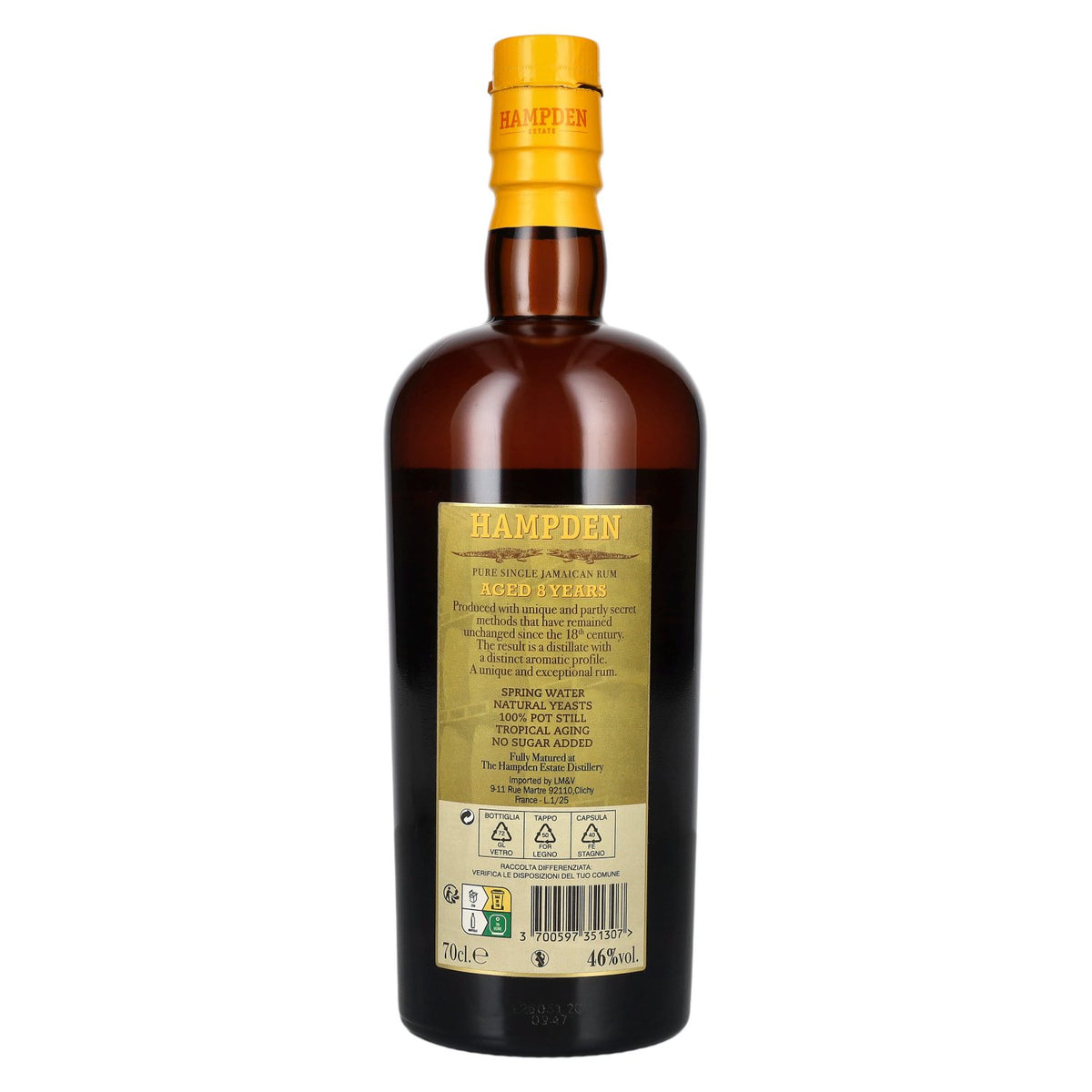 Hampden Estate Rum 8-Year-Old Pure Single Jamaican Rum 46% ABV 0.7l