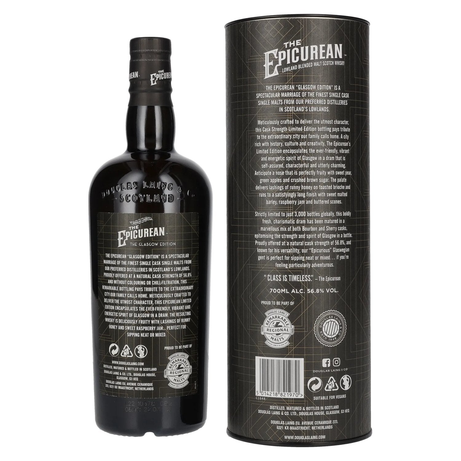 Douglas Laing THE EPICUREAN Glasgow Limited Edition 2022 56,8% Vol. 0,7l in gift box