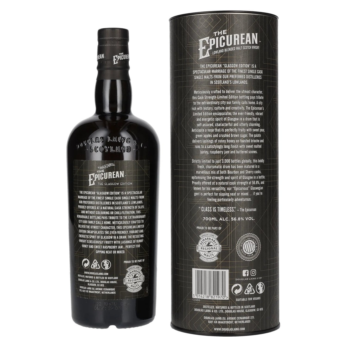 Douglas Laing THE EPICUREAN Glasgow Limited Edition 2022 56,8% vol. 0,7l en coffret cadeau