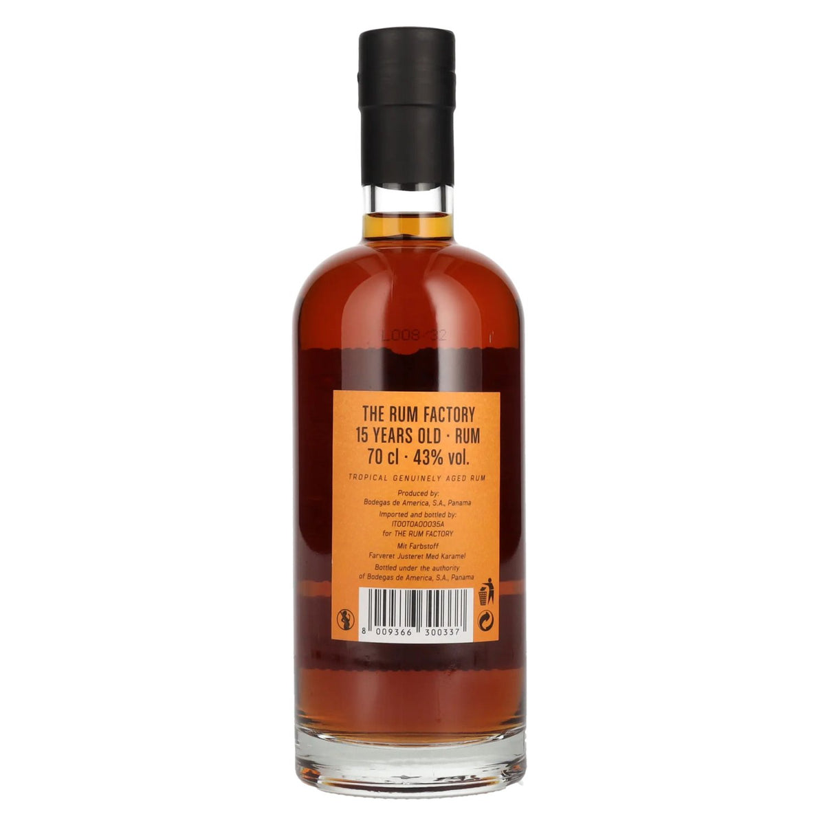 The Rum Factory, rhum 15 ans d'âge, 43 % vol., 0,7 l