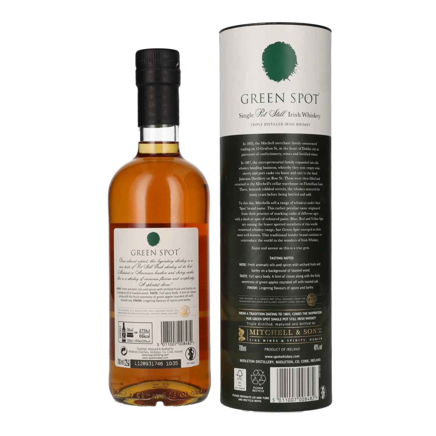 Green Spot Single Pot Still Irish Whiskey 40% Vol. 0,7l in gift box