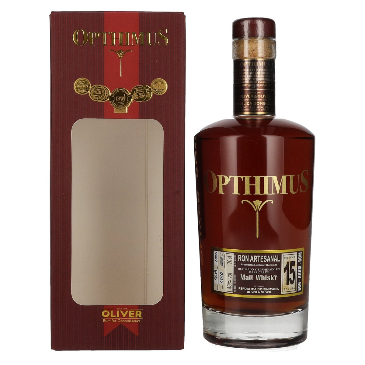 Opthimus 15 Sistema Solera Malt Whisky Finish 43% Vol. 0,7l in Geschenkbox