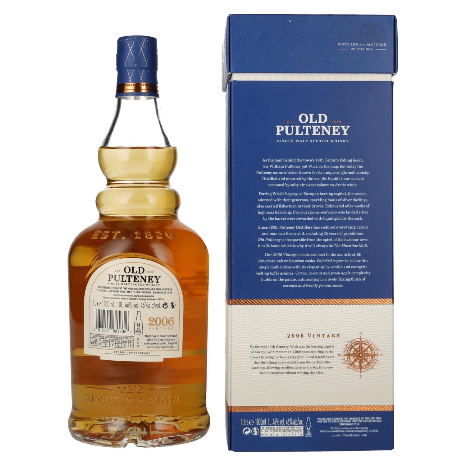 Old Pulteney TRAVELLER'S EXCLUSIVE Vintage 2006 46% Vol. 1l in gift box