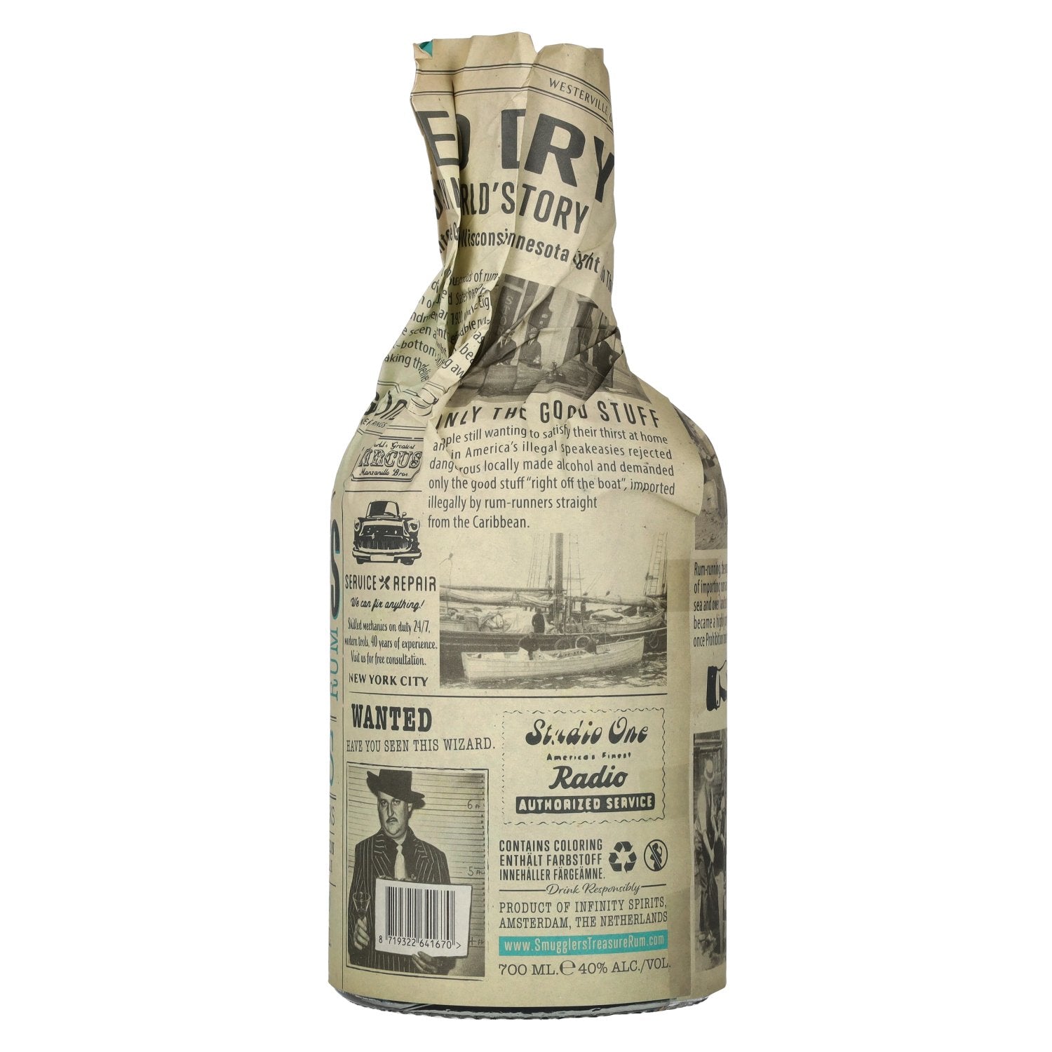 Smuggler's Treasure BARBADOS Single Origin Aged Rum 40% vol. 0,7l