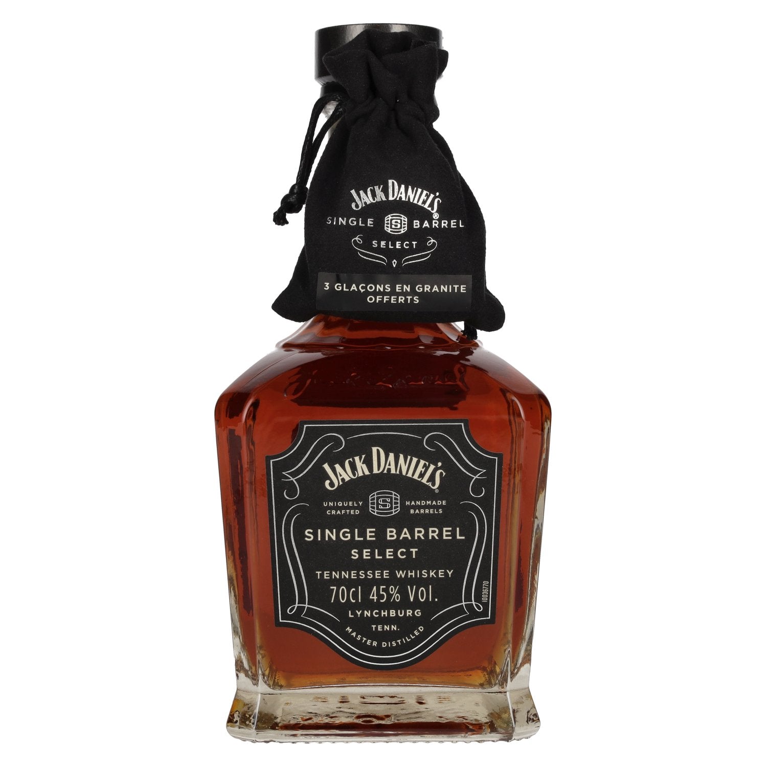 Jack Daniel's Select Single Barrel Tennessee Whiskey 45% vol. 0,7l avec Whisky Stones