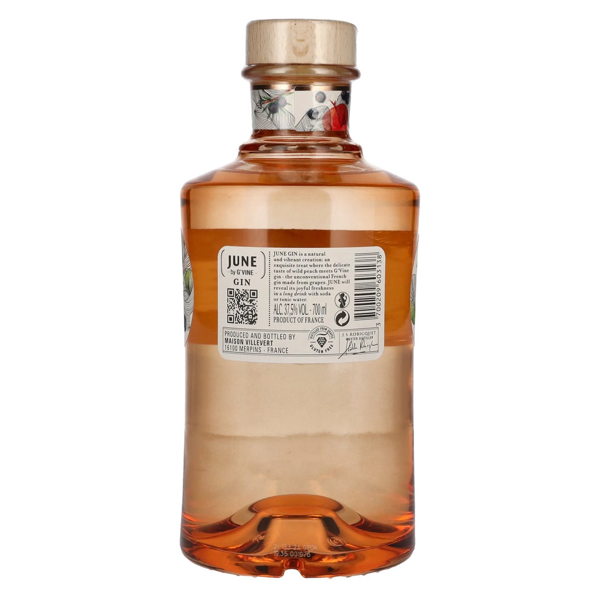 JUNE by G'Vine Gin Wild Peach &amp; Summer Fruit 37,5% Vol. 0,7l