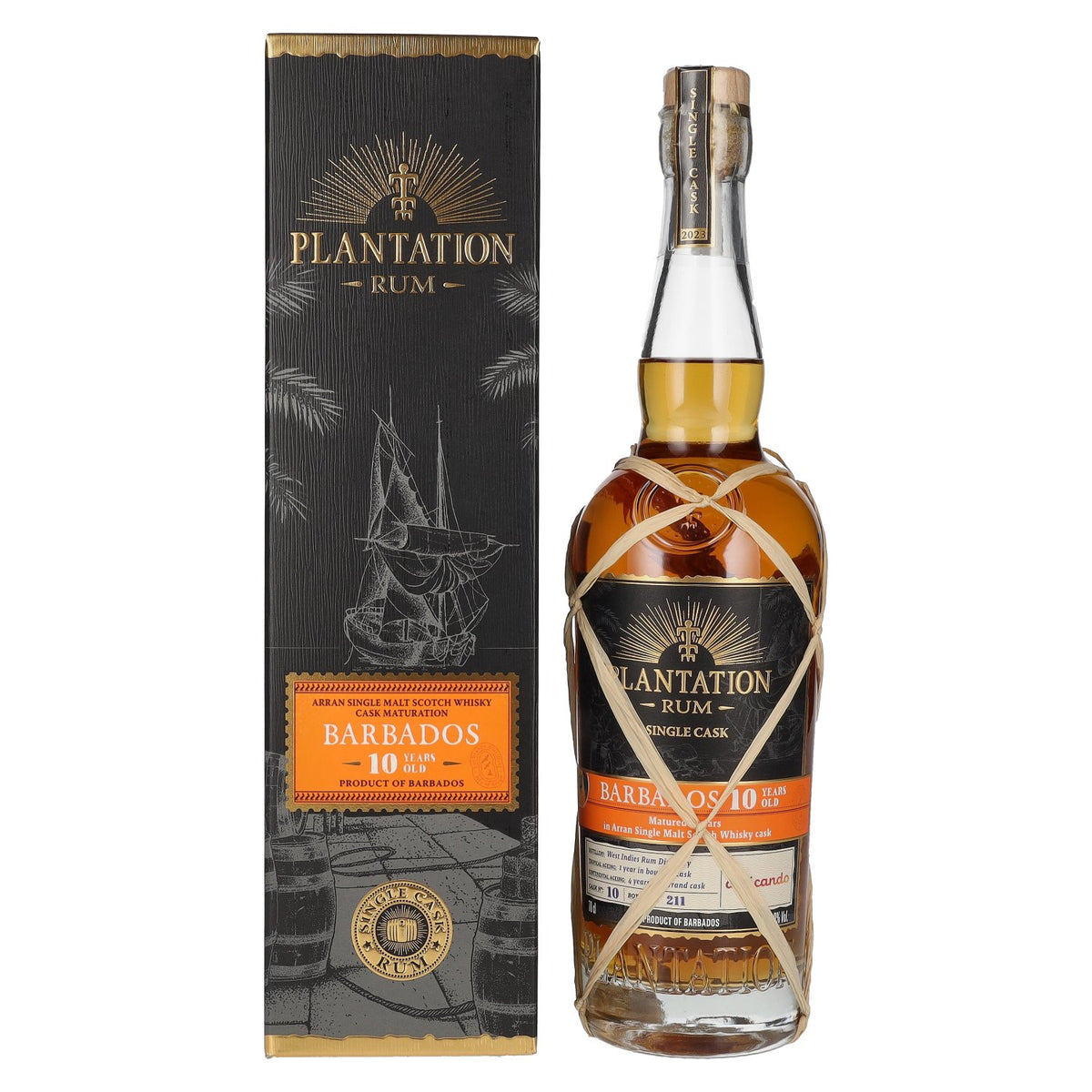 Plantation Rum BARBADOS 10 Years Old Arran Finish by delicando 2023 50,9% Vol. 0,7l in gift box