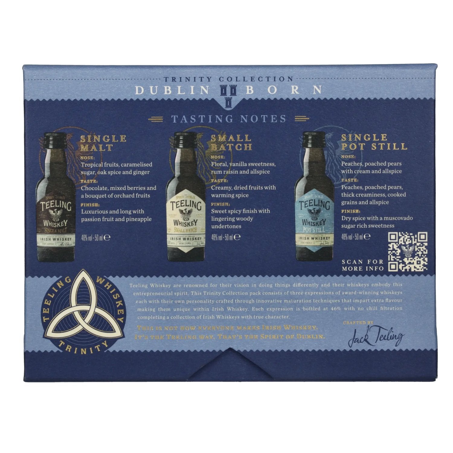 Teeling Whiskey TRINITY PACK Irish Whiskey 46% Vol. 3x0,05l
