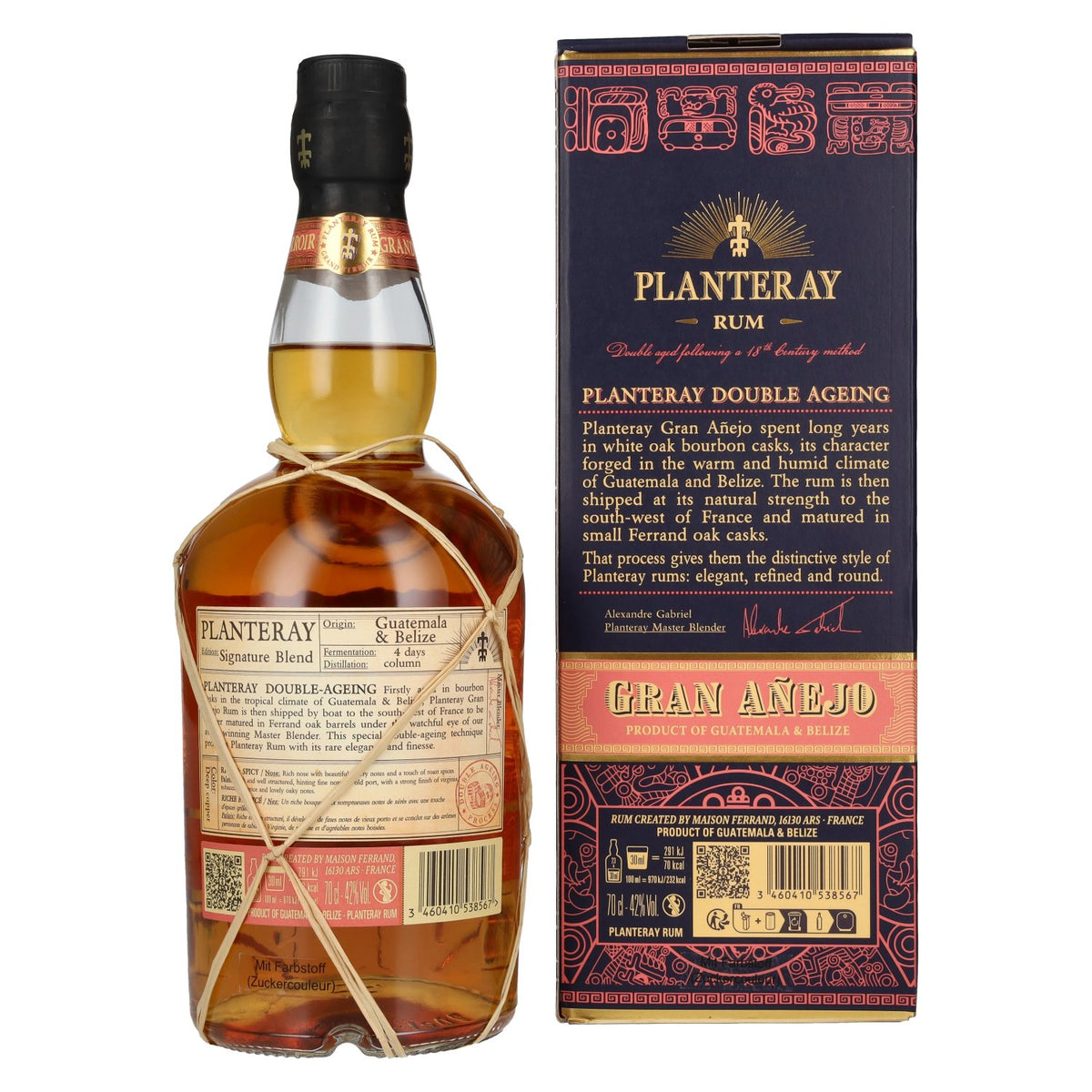 Planteray Rum GUATEMALA &amp; BÉLIZE Gran Añejo 42% Vol. 0,7l in gift box