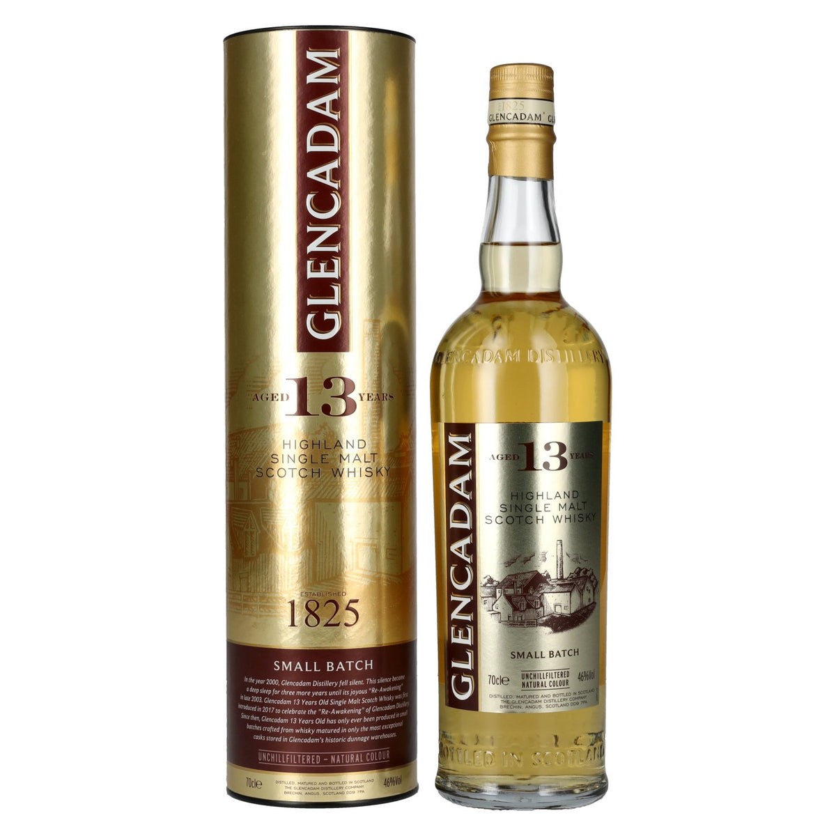 Glencadam 13 Years Old SMALL BATCH Highland Single Malt Scotch 46% Vol. 0,7l en boîte cadeau
