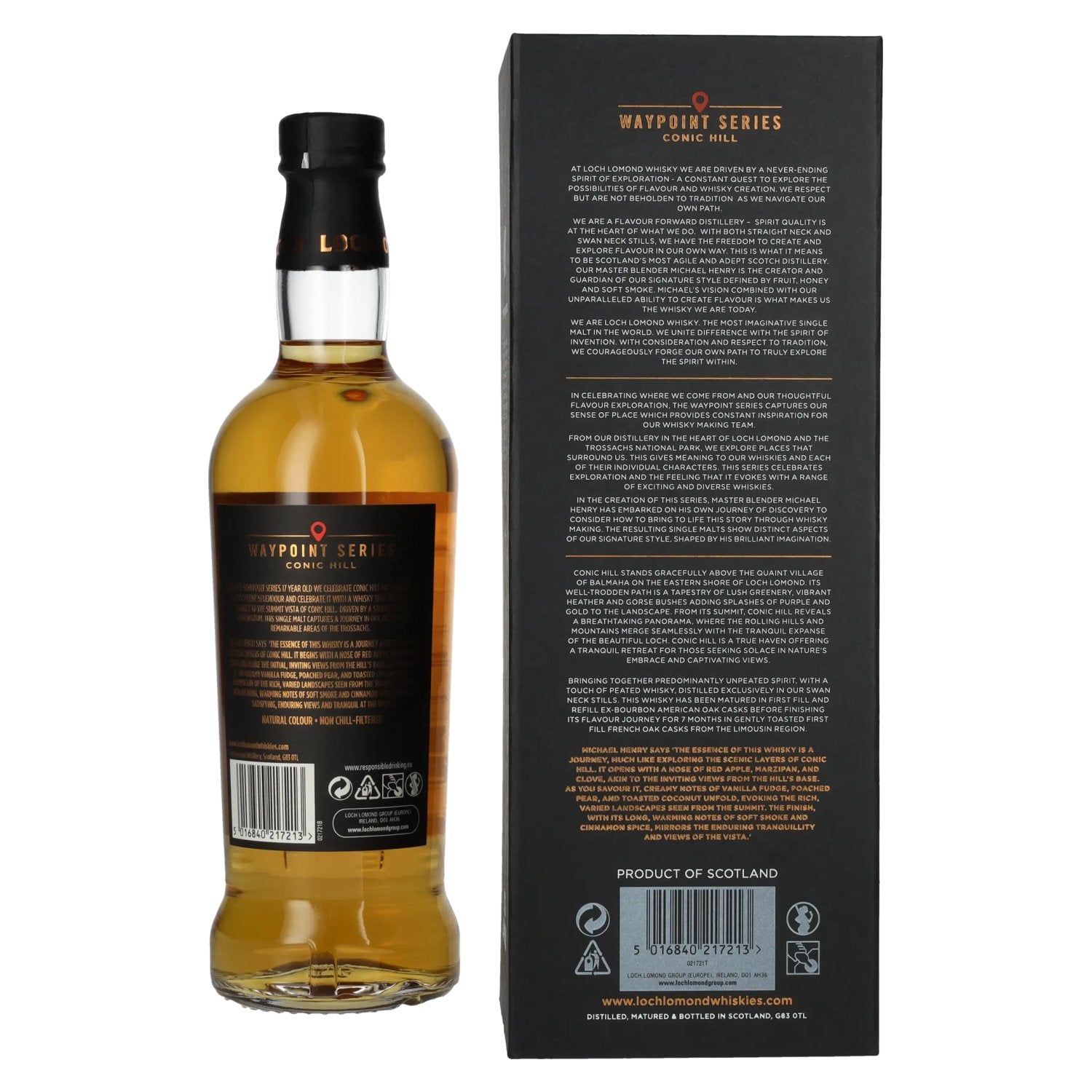 Loch Lomond 17 Years Old Waypoint Series CONIC HILL Single Malt Scotch Whisky 47,4% Vol. 0,7l in Geschenkbox