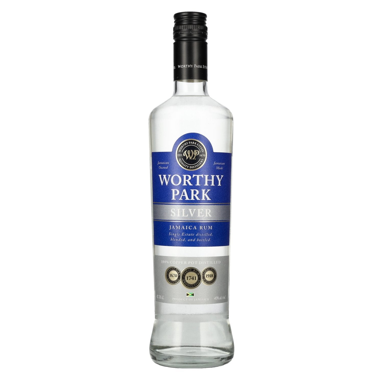 Rum-Bar Worthy Park Estate SILVER 100% Copper Pot Jamaica Rum 40% Vol. 0,7l