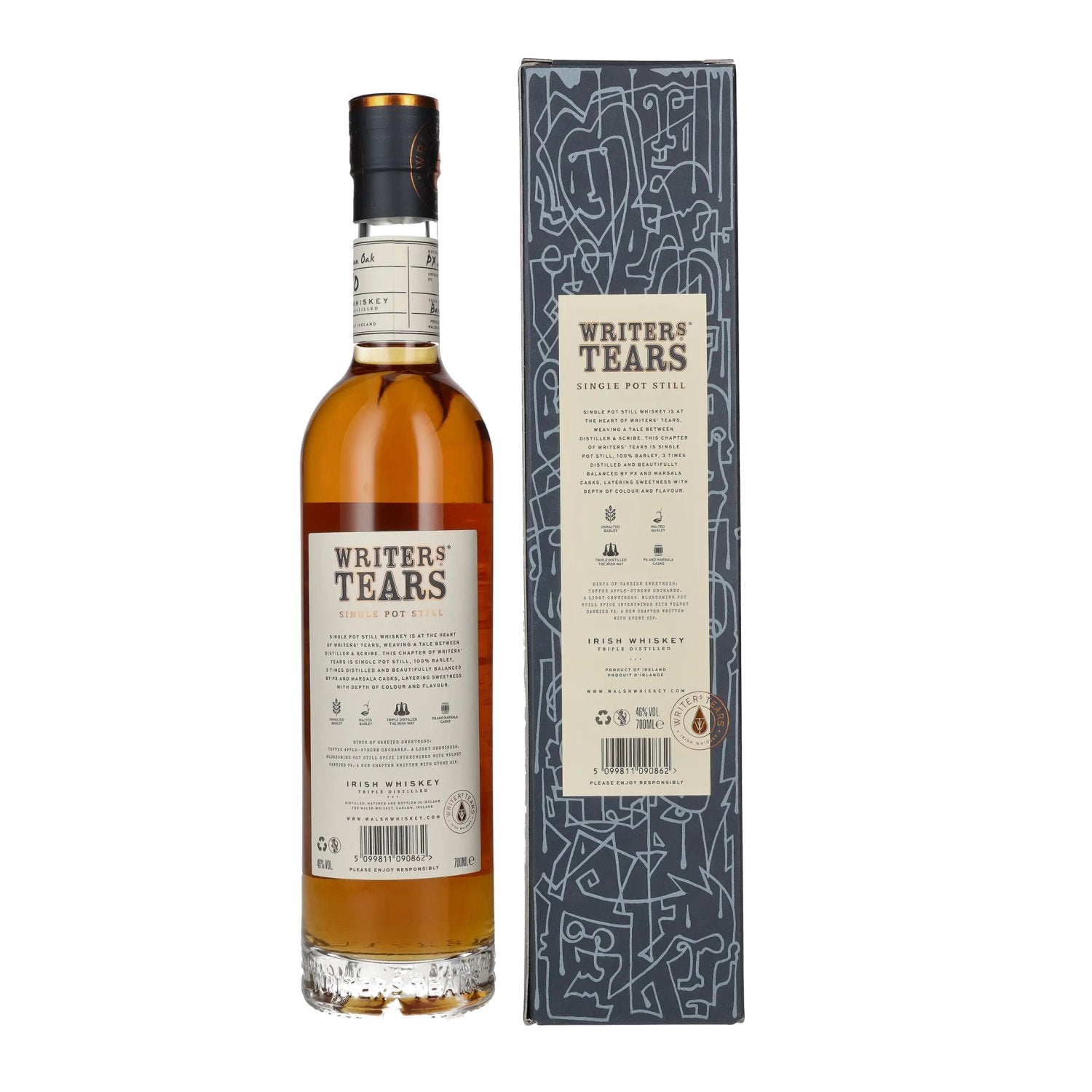 Writer's Tears Single Pot Still Irish Whiskey 46% Vol. 0,7l in Geschenkbox