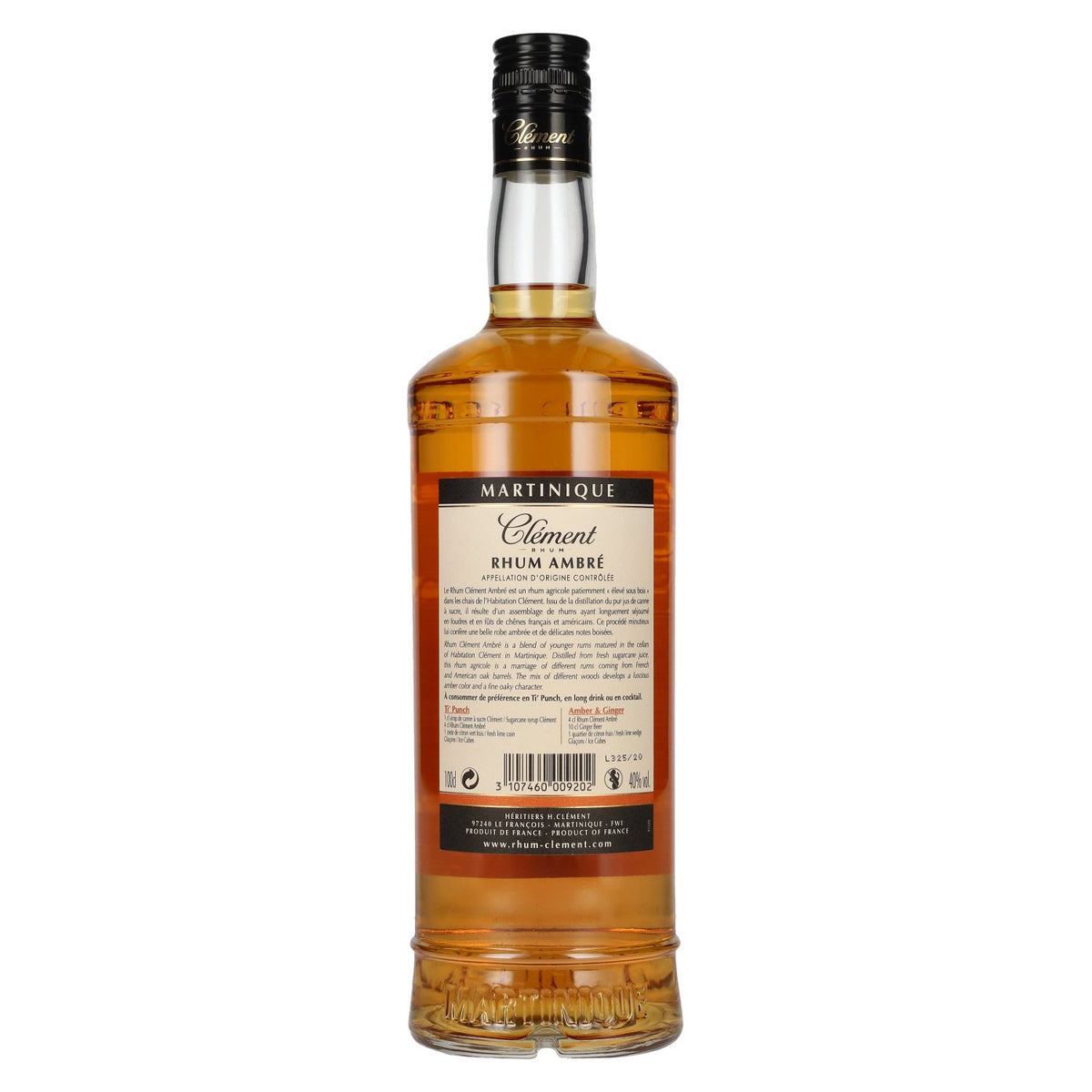 Clément Rhum Agricole Ambré 40% Vol. 1l