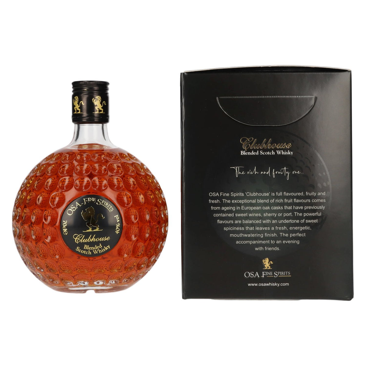 OSA Fine Spirits CLUBHOUSE Blended Scotch Whisky 40% vol. 0.7 l in a gift box