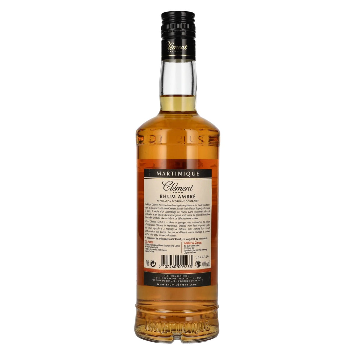 Clément Rhum Agricole Ambré 40% Vol. 0,7l