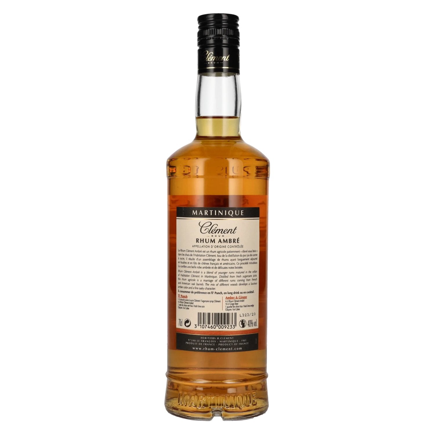Clément Rhum Agricole Ambré 40% Vol. 0,7l