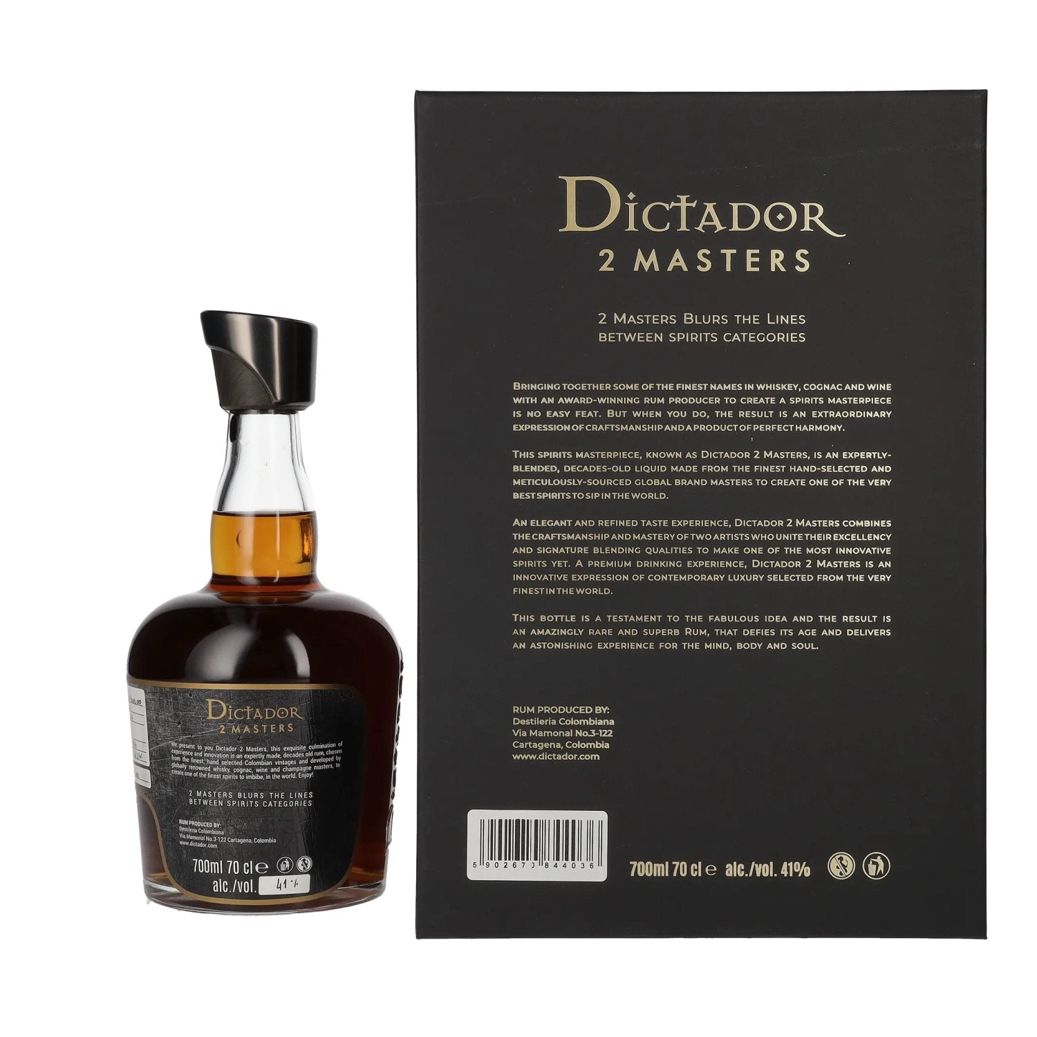 Dictador 2 MASTERS 1978 39 Years Old Hardy Finish 41% vol. 0,7l en boîte cadeau