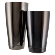 Shaker à cocktail avec bol en acier inoxydable, couleur anthracite-marron