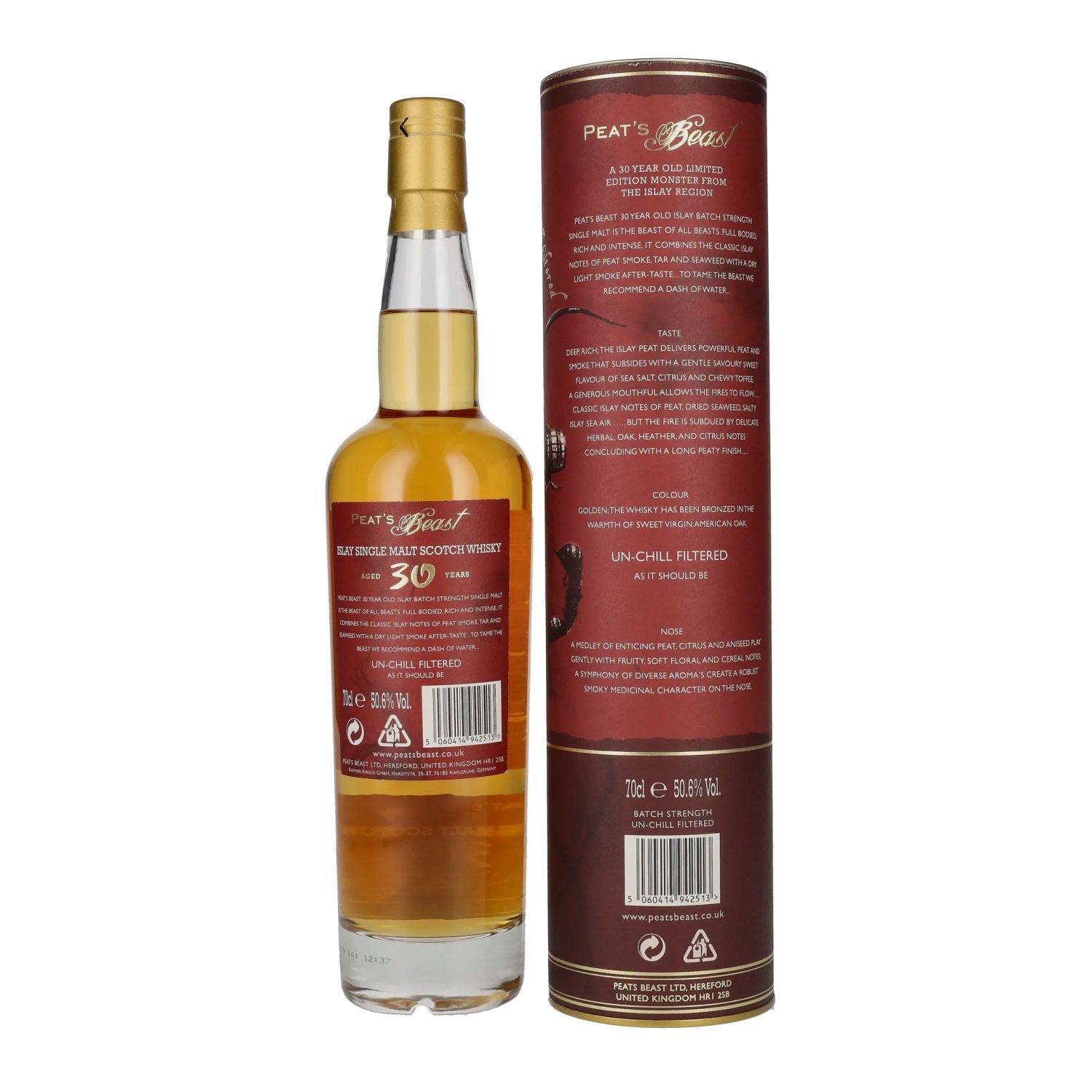 Peat's Beast 30 Years Old Islay Single Malt Limited Edition 50,6% Vol. 0,7l in gift box